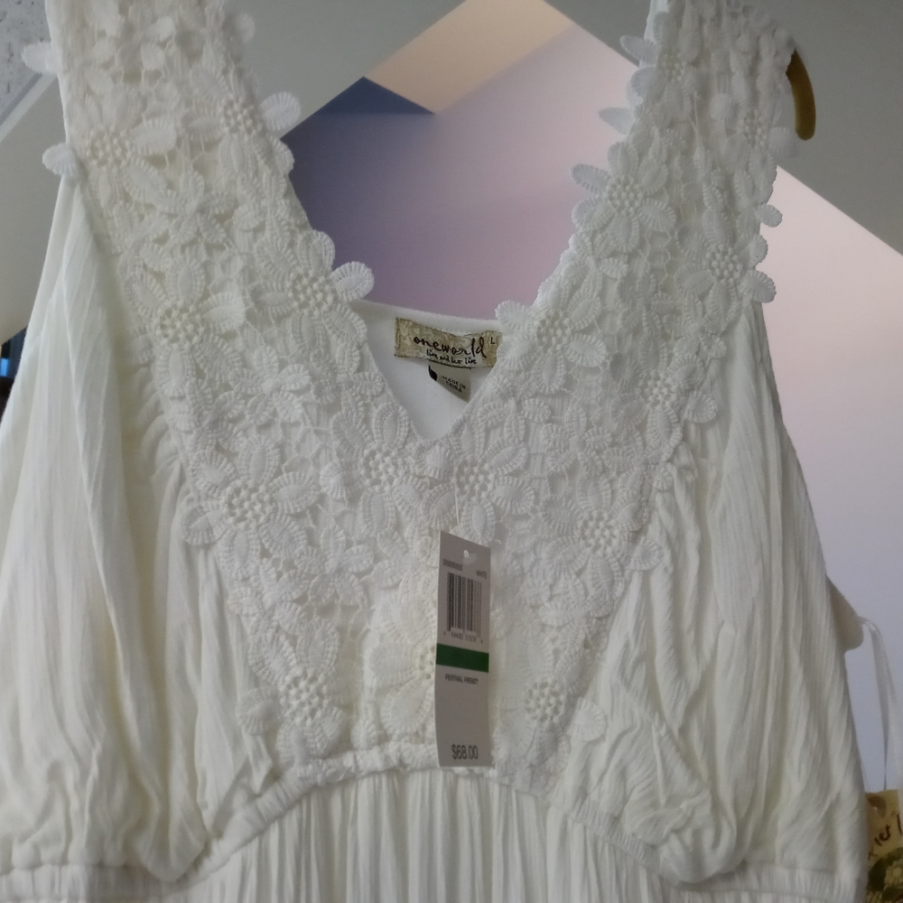 "Festival Frenzy" White Dress